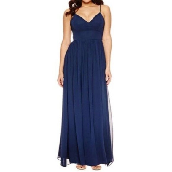 Bisou Bisou Dresses & Skirts - Navy Floor Length Dress